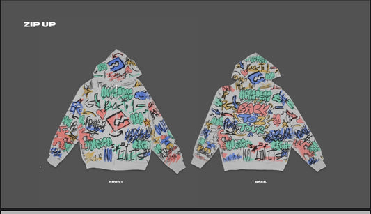 Back to 1 Graffiti Zip Up